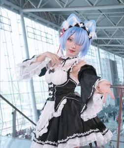 Sweet Enchantment: Coser Hua Qi Hana as Neko Rem Part02-37