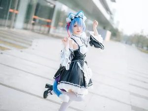 Sweet Enchantment: Coser Hua Qi Hana as Neko Rem Part02-18