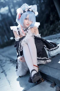 Sweet Enchantment: Coser Hua Qi Hana as Neko Rem Part02-44