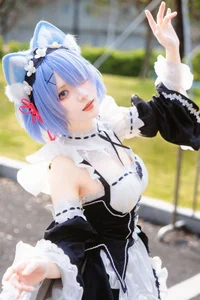 Sweet Enchantment: Coser Hua Qi Hana as Neko Rem Part02-25