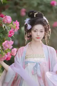 YiTuYu Vol.8616: Qian Yue's Serene Elegance Amidst Blooming Hibiscus-5