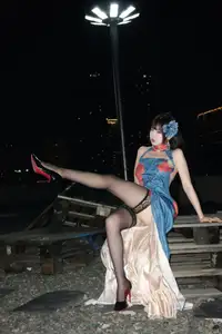 Coser TinaHenYaoNieYa: Enchanting Azur Lane Jianwu Qipao Cosplay-13