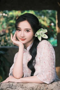 Ethereal Muse in the Golden Hour Bloom-2