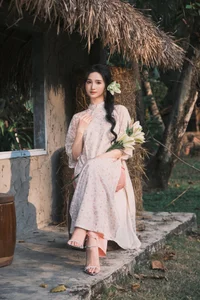 Ethereal Muse in the Golden Hour Bloom-9