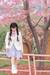 Dreamy Spring Aesthetic: Schoolgirl Style Under Cherry Blossoms - JK Uniform-10