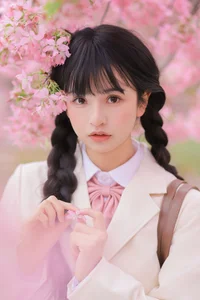 Dreamy Spring Aesthetic: Schoolgirl Style Under Cherry Blossoms - JK Uniform-20