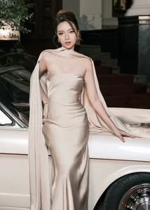 Stunning Red Carpet Fashion: Celebrating Award-Winning Vietnamese Actress Băng Di’s Elegant Style and Success at the Mai Vang Awards 2025-3