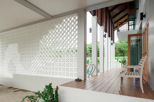 Modern Tropical 2-Story Home Design: The LP16 House Featuring North-South Ventilation, Private Pool, and Sustainable Wooden Louvers for Multi-Generational Living-2