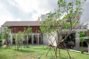 Modern Tropical 2-Story Home Design: The LP16 House Featuring North-South Ventilation, Private Pool, and Sustainable Wooden Louvers for Multi-Generational Living-5