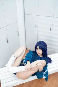 Coser PoppaChan Hayase Yuuka Part01: Dynamic & Alluring Locker Room Cosplay-6