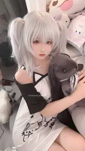 Seele Maimai White Twin Pigtails: Sweet Charm of an Anime-Style Girl-5