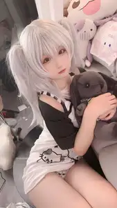 Seele Maimai White Twin Pigtails: Sweet Charm of an Anime-Style Girl-10