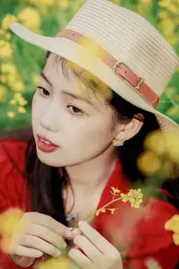 Gentle Beauty: A Girl in a Vibrant Rapeseed Flower Field, Spring Serenity-8