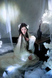 Ethereal Moonlight Muse: Discover the Poetic Beauty of Fen Mian Gu Niang-1