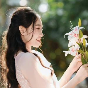 Poetic Beauty in Pink Ao Dai and White Lilies-11