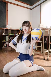 YiTuYu Art Language Vol.8275: Charming Bing Leng Qi E in Elegant Schoolgirl Attire-11