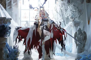 Stunning Arknights Viviana Rost Cosplay by Yi Qian Zhi Mao Bo He: The Candle Knight (13P Image Gallery)-4