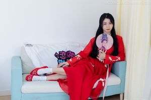Chinese Model Rongrong No.2328: Elegant Hanfu in Radiant Red Traditional Attire-18