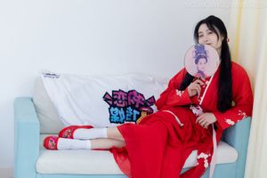 Chinese Model Rongrong No.2328: Elegant Hanfu in Radiant Red Traditional Attire-7