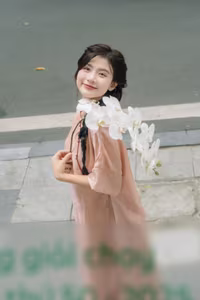 XVG No.26: Elegant Vietnamese Girl with a Charming Smile and White Orchids-0