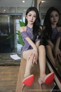 Elegant Lavender Moments with Xiao A Jiao Gill in XiuRen No.10801 Collection-6