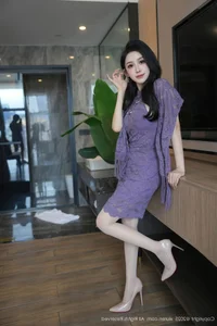 Elegant Lavender Moments with Xiao A Jiao Gill in XiuRen No.10801 Collection-37