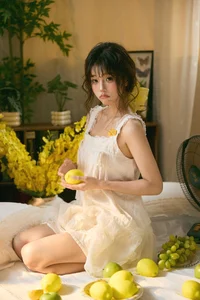 Lemony Summer Aesthetic: Art Language Vol.9345 Featuring Xiao Xin Yi Yi - Vibrant Portrait Photography and Sun-Kissed Seasonal Style Inspiration-12