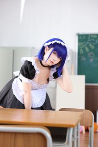 Coser G44 Bu Hui Shou Shang: Enchanting Maid Cosplay - Feng Yu Ling in Classroom-0