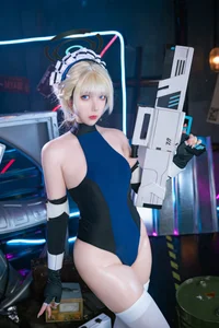 Sharp Elegance: Xiao He Tian Jiu as Maid Toki from Blue Archive-1