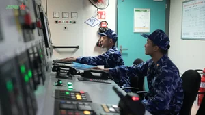 Dedicated Naval Officers Guarding Serene Coastal Waters During Spring: A Tribute to Maritime Duty and Breathtaking Ocean Landscapes-6