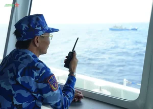 Dedicated Naval Officers Guarding Serene Coastal Waters During Spring: A Tribute to Maritime Duty and Breathtaking Ocean Landscapes-4