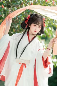 Hanfu Elegance Amidst Camellias YiTuYu Vol.8881 Jiao Yi Zhi Sui Sui-16