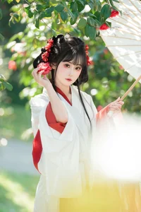 Hanfu Elegance Amidst Camellias YiTuYu Vol.8881 Jiao Yi Zhi Sui Sui-3