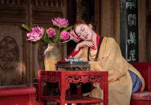 XVG No.18 - Elegant Vietnam: Captivating Traditional Beauty in a Sacred Setting-1