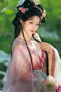 Coser Wen Mei Bu Jiang Dao Li - Mid-Autumn Festival: Ethereal Hanfu Beauty Amidst Serene Landscapes-14