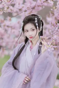 Ethereal Beauty: Qi Luo Sheng De Xiao Su Su Amidst Cherry Blossoms - YiTuYu Vol.8793-11