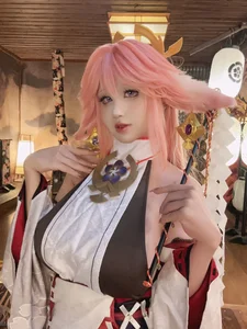 Enchanting Yae Miko Cosplay by Jiu Qu Jean-8