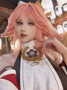 Enchanting Yae Miko Cosplay by Jiu Qu Jean-19