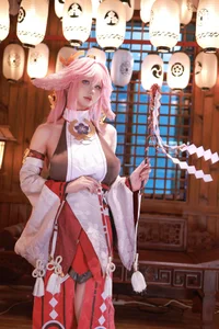 Enchanting Yae Miko Cosplay by Jiu Qu Jean-5