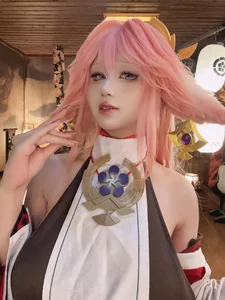 Enchanting Yae Miko Cosplay by Jiu Qu Jean-17