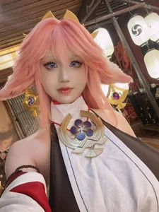 Enchanting Yae Miko Cosplay by Jiu Qu Jean-10