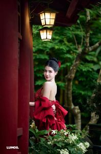Traditional Vietnamese Beauty: Elegant Woman with Red Lantern, Capturing Asian Charm. 1000018929.jpg-3