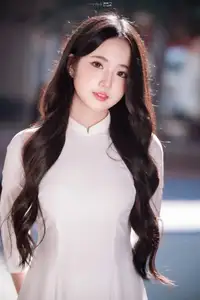 Discover the Grace of White Ao Dai: Vietnamese Girl's Delicate Beauty Shines-0