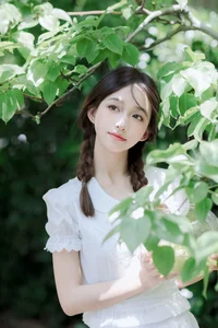 Elegant Summer Portraiture: Lin Miao Xin in YiTuYu Art Language Vol.9107 – Captured in Soft Sunlight and Natural Shadows-6