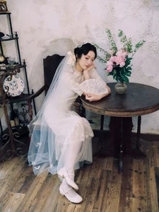 Elegant Lace Cheongsam Fashion: Art Language Vol.9356 featuring Model Meng – Timeless Retro Style Portrait Photography-13