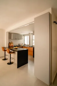 Transform 150m2 apartment into a cozy gathering space by removing partition walls-0