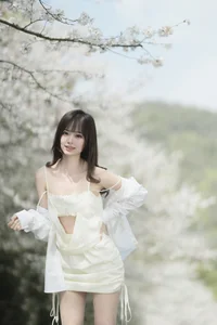 Elegant Portrait Photography: YiTuYu Art Language Vol.9296 featuring Ci Qing Shi Dou Ya in Minimalist White Fashion Style-3