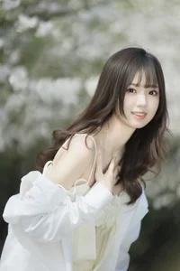 Elegant Portrait Photography: YiTuYu Art Language Vol.9296 featuring Ci Qing Shi Dou Ya in Minimalist White Fashion Style-9