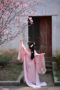 Aesthetic Pink Cherry Blossom Portraits: Art Language Vol.9138 Featuring Model A Ji Yuan Zi – Stunning Spring Photography Collection-9