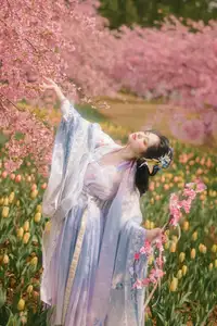 YiTuYu Vol.8666 Xian Lu: Ethereal Hanfu Beauty Amidst Cherry Blossoms-6
